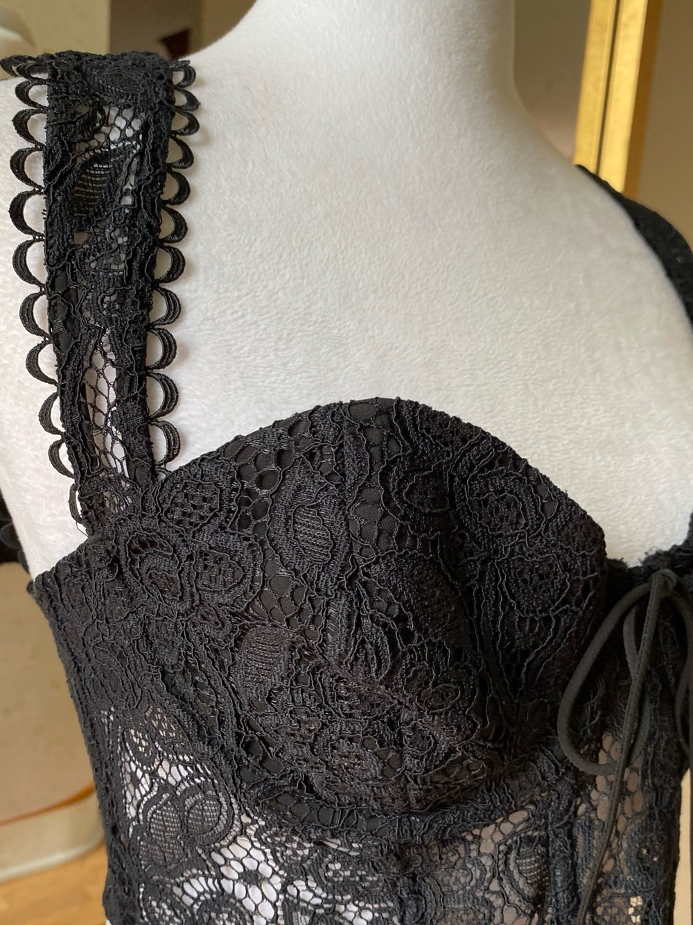 For Love and Lemons Sammie Corset Bustier Top black medium lace - Picture 6 of 16